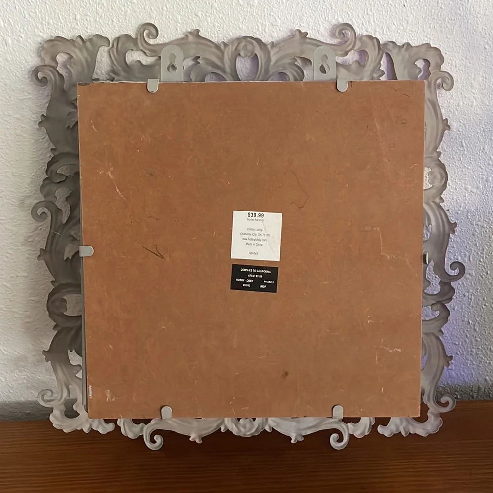 Hobby Lobby Pink And Gray Chevron Tin Wall Shelf